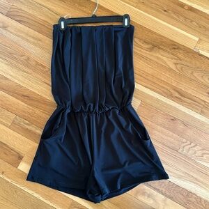 Ariella Black Strapless Romper